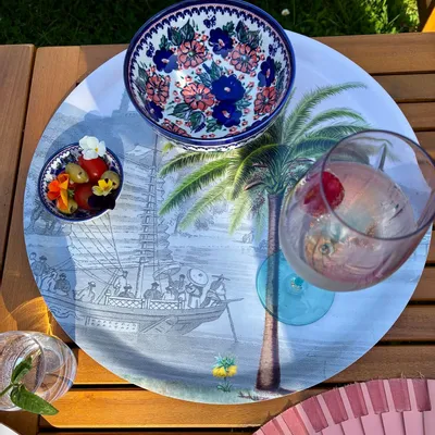 Plateaux - Plateau rond Fleuve Amour - PARADISIO IMAGINARIUM
