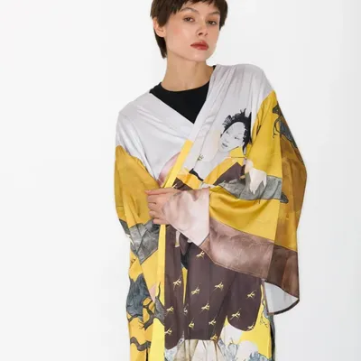 Apparel - All-Over Print Kimono “Scattered Pears” - MARALETTO