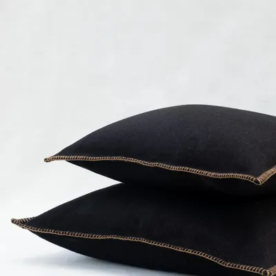 Coussins textile - NO-MAD Prakrit Cushion Cover in Cotton Jute with Hand Embroidery - NO-MAD