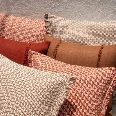 Fabric cushions - NO-MAD Bunai Cushion Cover in Structured Woven Cotton - NO-MAD