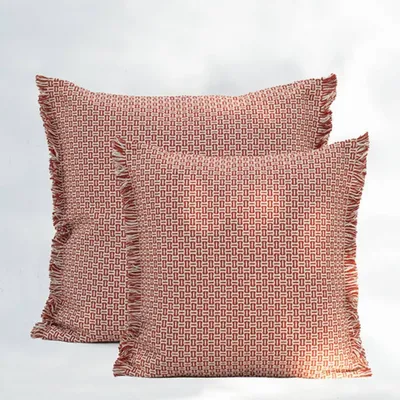 Fabric cushions - NO-MAD Bunai Cushion Cover in Structured Woven Cotton - NO-MAD