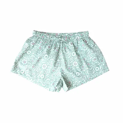 Sleepwear - Sleep Shorts: Flora Pastel - LIME TREE DESIGN