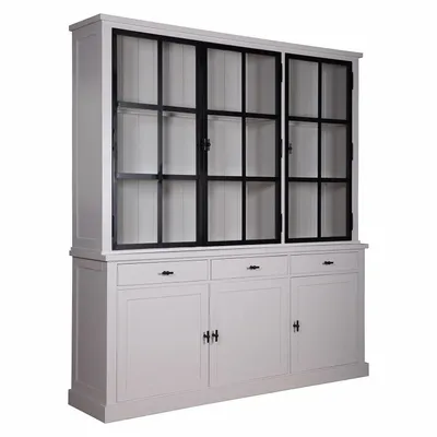 Boîtes de rangement  - Vitrine Kubic Metal 2x3 portes 3 tiroirs - XO INTERIORS