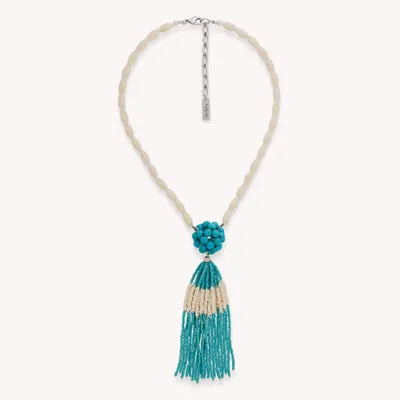 Jewelry - Pompon pendant necklace - Manitoba - NATURE BIJOUX
