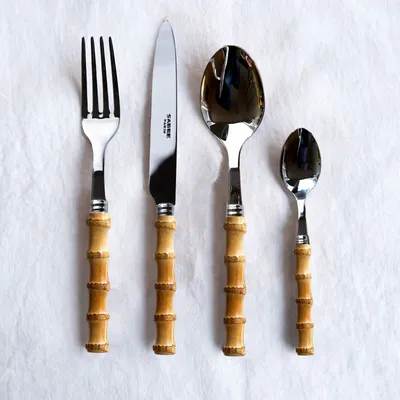 Flatware - 4 pieces cutlery set - Panda, Bamboo - SABRE PARIS