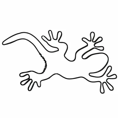 Chambres d'enfants - Décoration Murale en fil de fer - Silhouette Salamandre - à punaiser - BIJOUX DE MUR