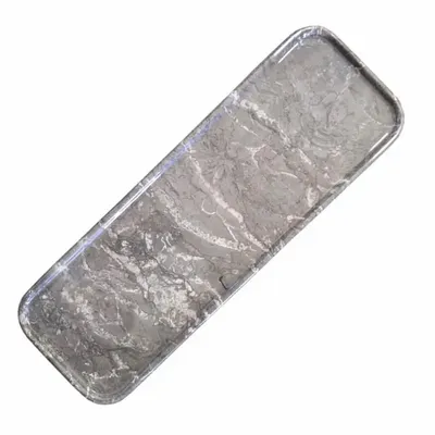 Decorative objects - Rectangular dark gray marble tray - SAGIT