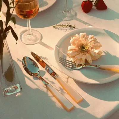 Flatware - 4 pieces cutlery set - Icône, Pearl - SABRE PARIS