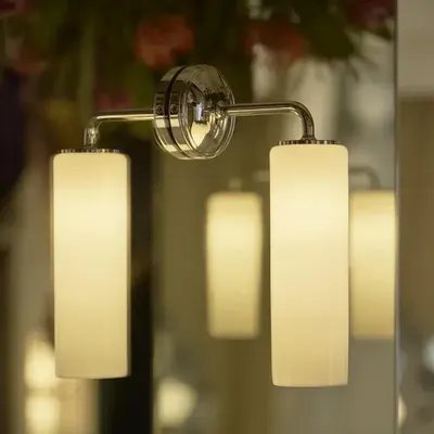 Wall lamps - Claremont Small Wall Light Fine Porcelain - Polished Nickel - CORSTON ARCHITECTURAL DETAIL
