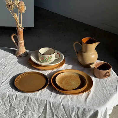 Tasses et mugs - Petite tasse mouchetée en grès made in Korea à motif de fleurs H7 D11 - OFFICE OBJETS