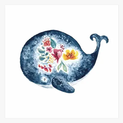 Poster - Poster - La Baleine et les Fleurs - POP ET SES FRÈRES