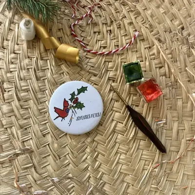 Children's decorative items - Magnet Noël Le Cardinal - POP ET SES FRÈRES