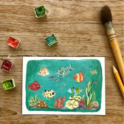 Card shop - Postcard - Lagon - POP ET SES FRÈRES