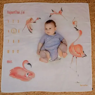 Kids accessories - Muslim photo square - La Famille Flamants Roses - POP ET SES FRÈRES
