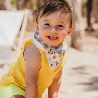 Kids accessories - Bandana Bib - Pineapple and Passion Fruit - POP ET SES FRÈRES