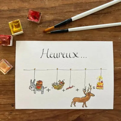 Carterie - Carte Postale Anniversaire - Rebus - POP ET SES FRÈRES