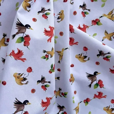 Fabrics - Cotton fabric Oeko Tex - Les Oiseaux et les Goyaviers - POP ET SES FRÈRES
