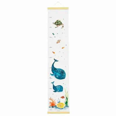 Objets déco enfant - Toise Sur Toile - Les Baleines - POP ET SES FRÈRES
