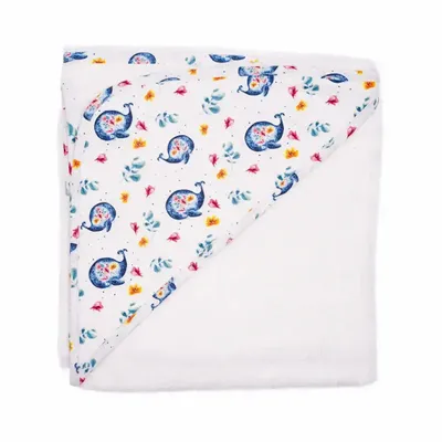 Accessoires enfants - Sortie de Bain - La Baleine et les Fleurs - POP ET SES FRÈRES