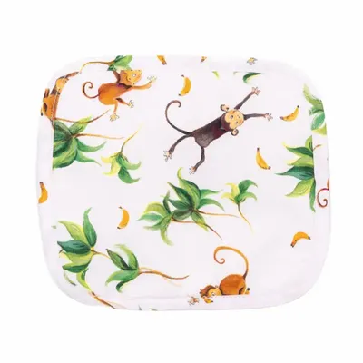 Kids accessories - Washcloth - The Little Monkeys and the Bananas - POP ET SES FRÈRES