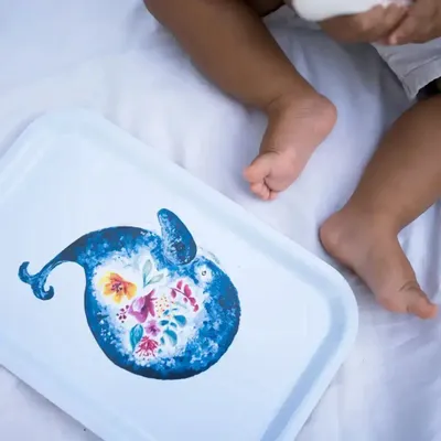 Repas pour enfant - Plateau - La Baleine et les Fleurs - POP ET SES FRÈRES