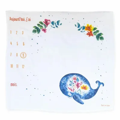 Kids accessories - Muslim photo square - La Baleine et les Fleurs - POP ET SES FRÈRES
