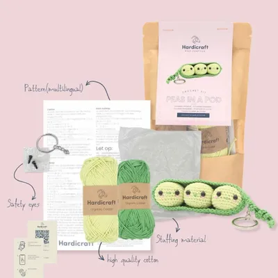 Loisirs créatifs pour enfant - Peas in a Pod - kit de crochet - HARDICRAFT