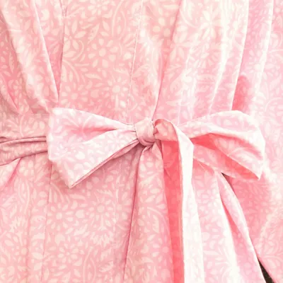 Vêtements de nuit - Kimono long en coton - Rose souci - LIME TREE DESIGN