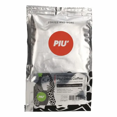 Café et thé - Caffè PIU' Deca moulu 250 gr - CAFFÈ PIU'