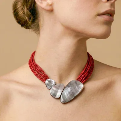 Jewelry - 3 elements plastron necklace - Sumida - NATURE BIJOUX