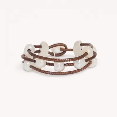 Bijoux - Bracelet 3 rangs fermoir perle - Bora Bora - NATURE BIJOUX