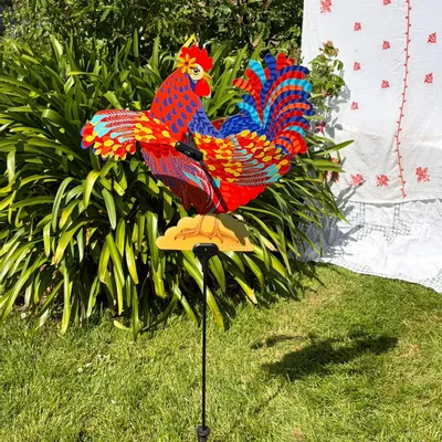 Accessoires de déco extérieure - Girouette Emma Poule - LES RITOURNAILES