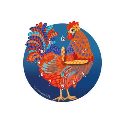 Horloges - Horloge temps Emma Poule - LES RITOURNAILES