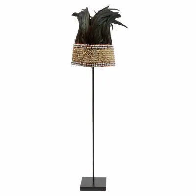Decorative objects - The Papua Feather Hat on Stand - Black - BAZAR BIZAR LIVING