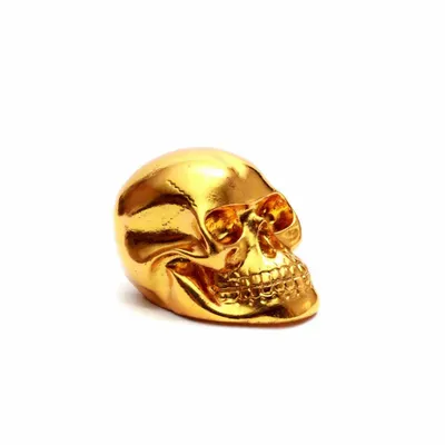 Sculptures, statuettes and miniatures - The Resin Skull Head Gold S - BAZAR BIZAR LIVING