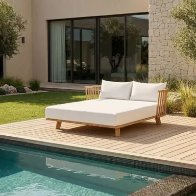 Lits - Le Double Lit de Jour Malawi - Naturel Blanc - BAZAR BIZAR LIVING