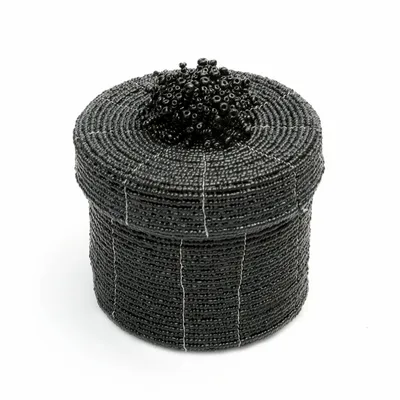 Caskets and boxes - The Beaded Gift Box - Black - BAZAR BIZAR LIVING
