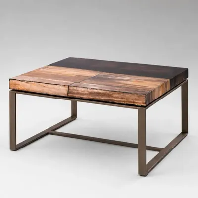 Tables basses - TABLE BASSE 'MANAMA' BOIS PETRIFIE/RESINE - FANCY