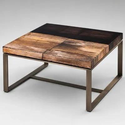 Tables basses - TABLE BASSE 'MANAMA' BOIS PETRIFIE/RESINE - FANCY