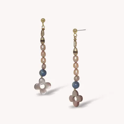 Bijoux - Boucles d'oreilles poussoir longues - Montmartre - NATURE BIJOUX