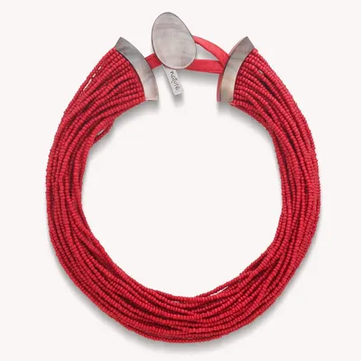 Bijoux - Collier plastron fermoir bouton nacre - Sumida - NATURE BIJOUX