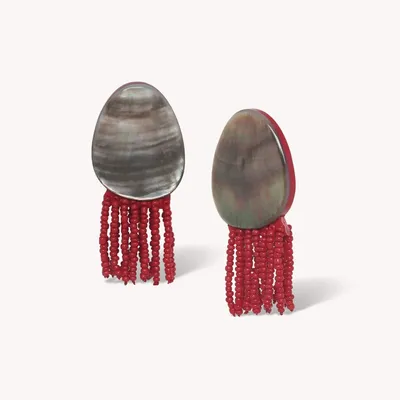Bijoux - Boucles d'oreilles poussoir pampilles courtes - Sumida - NATURE BIJOUX