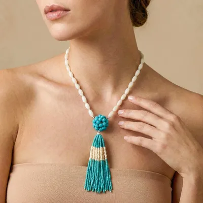 Bijoux - Collier pendentif pompon - Manitoba - NATURE BIJOUX