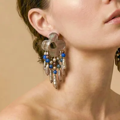 Bijoux - Boucles d'oreilles poussoir grand modèle - Montmartre - NATURE BIJOUX