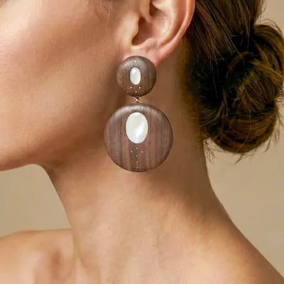 Bijoux - Boucles d'oreilles poussoir grand modèle - Oman - NATURE BIJOUX