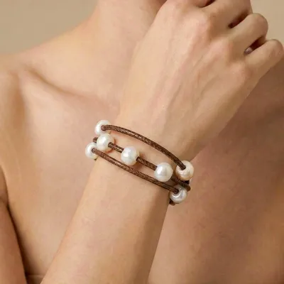 Bijoux - Bracelet 3 rangs fermoir perle - Bora Bora - NATURE BIJOUX