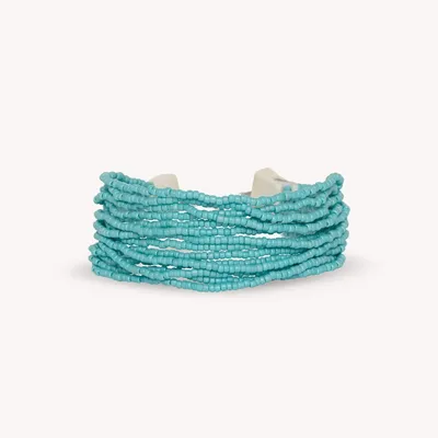 Bijoux - Bracelet ajustable multirangs bleu - Manitoba - NATURE BIJOUX