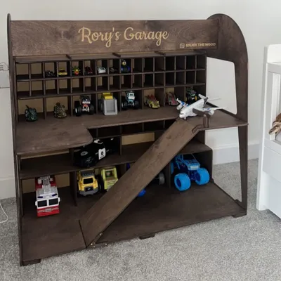 Objets de décoration - Garage de rangement pour petites voitures – Vert foncé - ENJOY THE WOOD