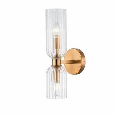 Wall lamps - METAL GOLD+GLASS WALL LIGHT 'ATLANTA' - FANCY