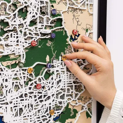 Other wall decoration - 3D City Map 3.0 San Diego XL White Frame - ENJOY THE WOOD